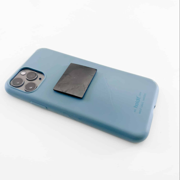 Shungitt mobilplate - rektangel 3x4 cm