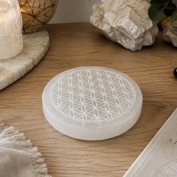 Selenitt Coaster - Flower of life
