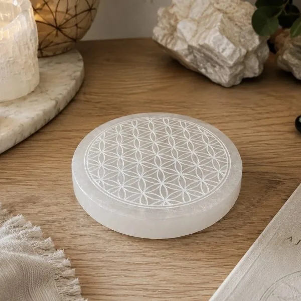 Selenitt Coaster - Flower of life