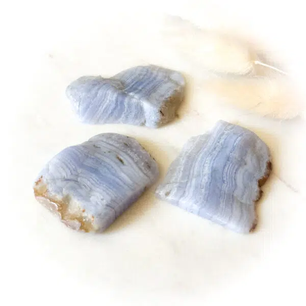 Blonde agat/blue laze chip enkeltkrystall