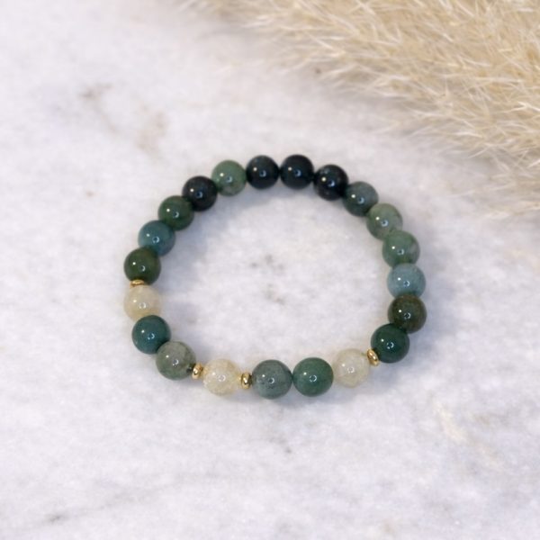 Self esteem & Prosperity - Moseagat og citrin krystall armbånd