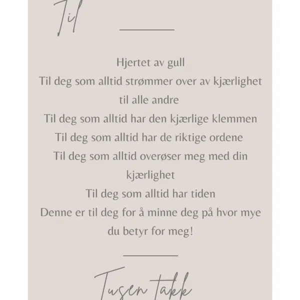 Kort til Hjertet av Gull