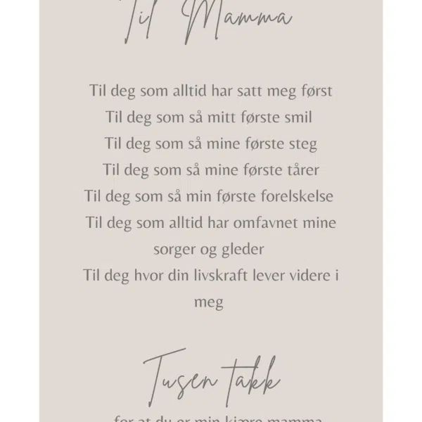 Kort til Mamma