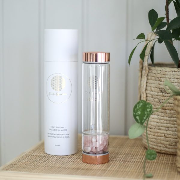 Tante Buddha - Intentional Water Krystallvannflaske Love m/rosenkvarts