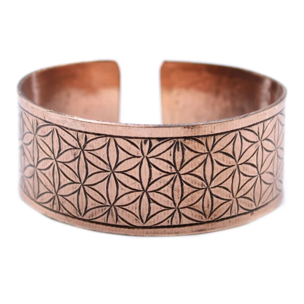 Tibetansk kobberarmbånd Flower of life