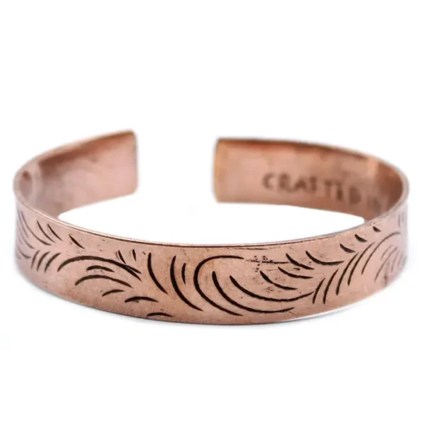 Tibetansk kobberarmbånd Swirl