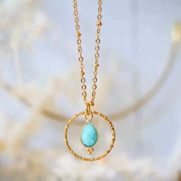 Hope & balance – amasonitt halskjede Circle 2026 Collection