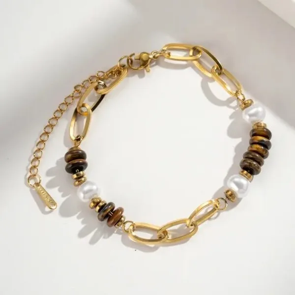 Bohemian - Tigerøye armbånd