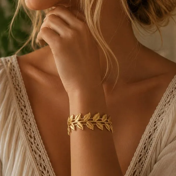 Golden leaf armbånd