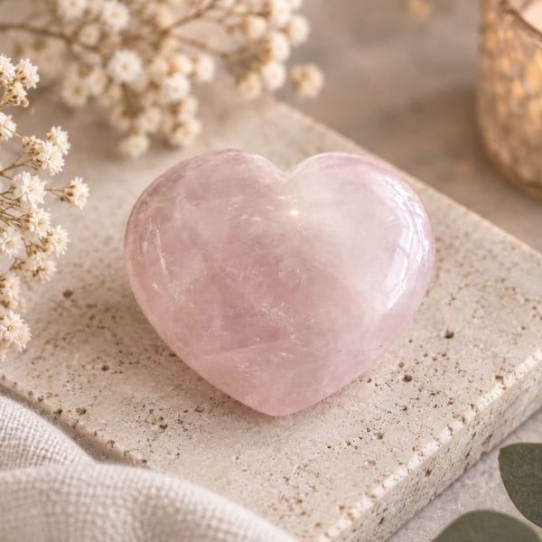 Love - Rosenkvartshjerte L